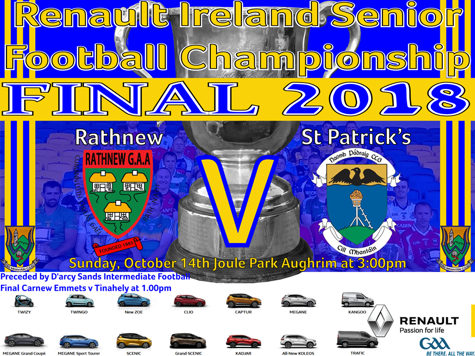 Rathnew and St Pats set for final showdown.