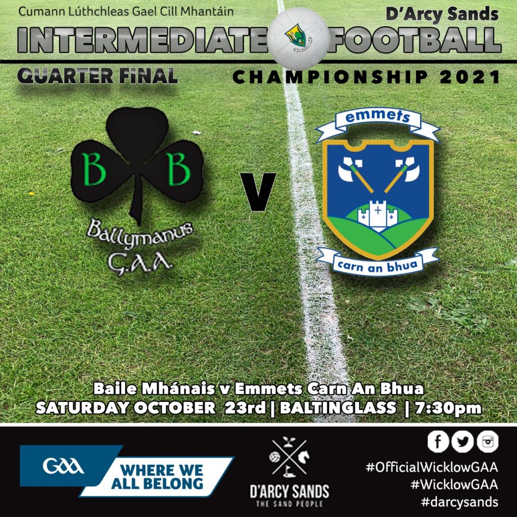 Quarter Final weekend in the D’Arcy Sands Intermediate Football Championship