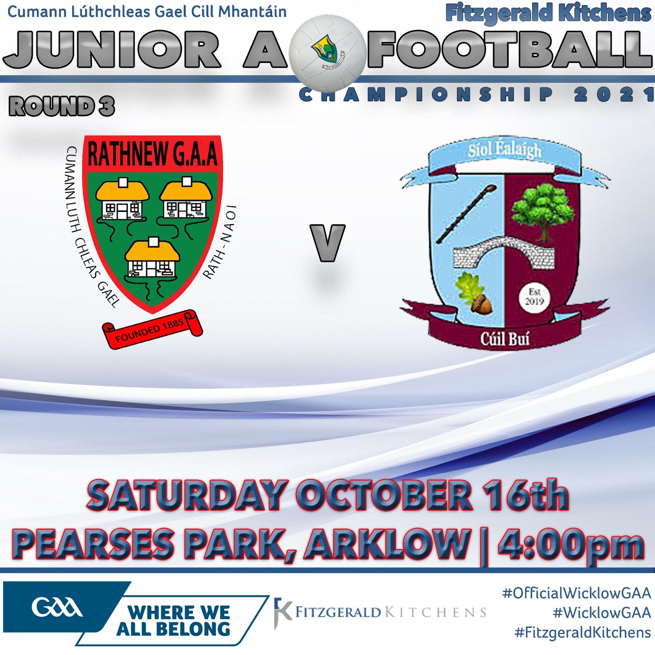 Fitzgerald Kitchens Junior A Football Championship Round 3 Action