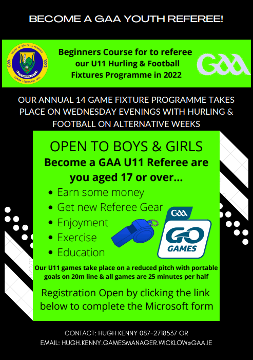 U11 Hurling & Football Referee Course