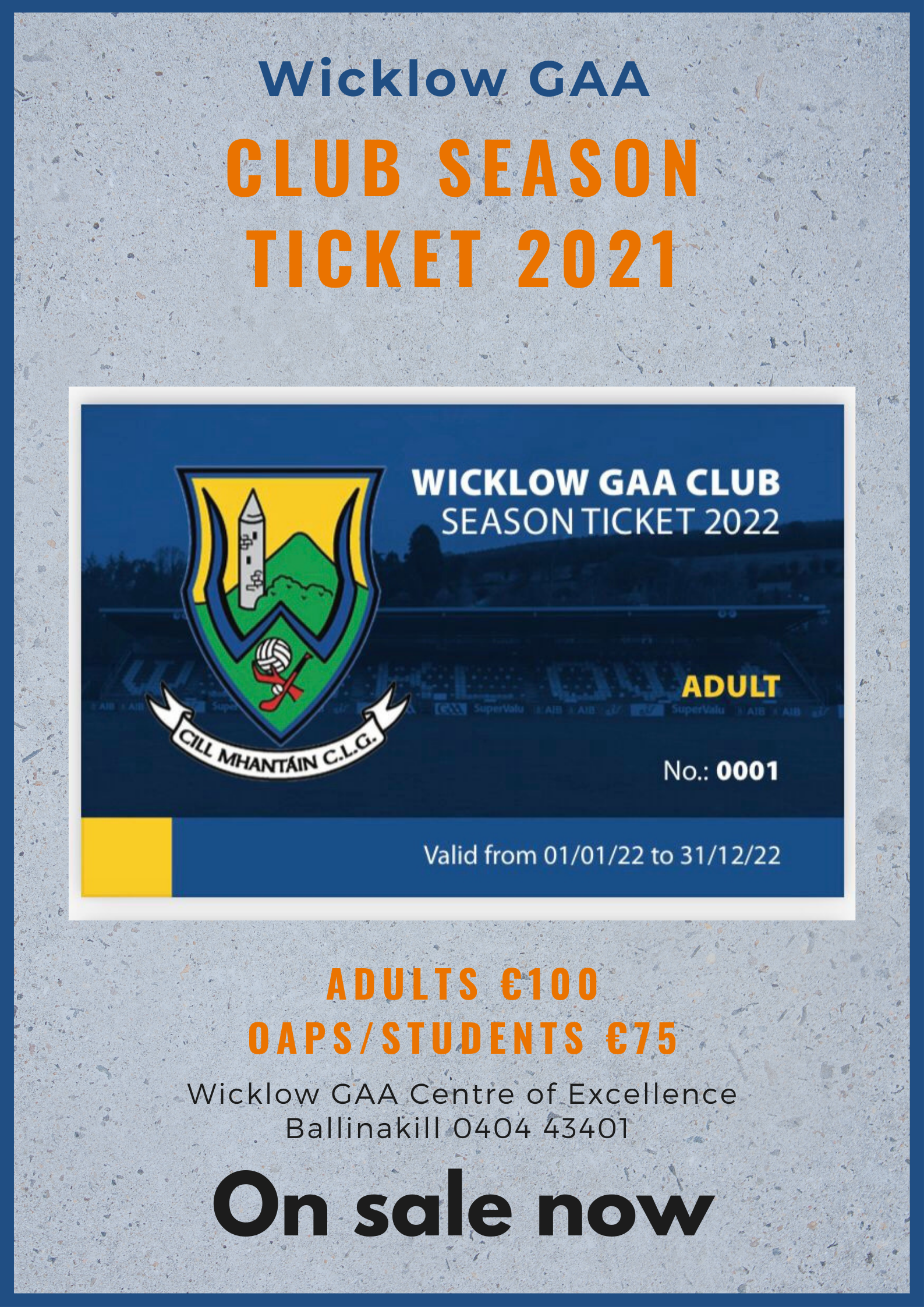 Wicklow GAA Season Ticket