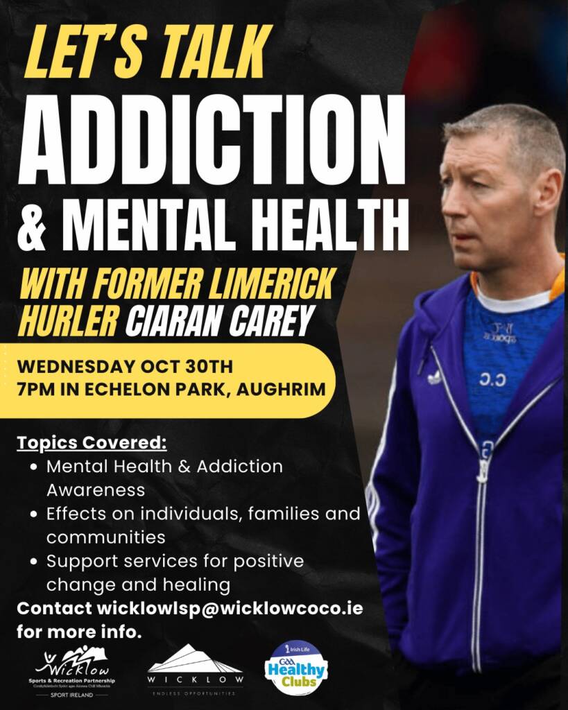Booking now open for “Let’s talk addiction and mental health”.