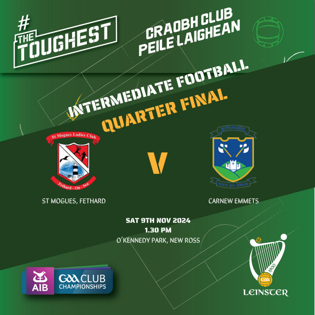 AIB Leinster Club Intermediate Football Championship 2024 St Mogues Fethard (WX) v Carnew Emmets (WW)