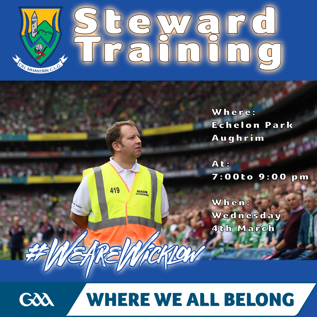 Wicklow GAA Steward Training 2026
