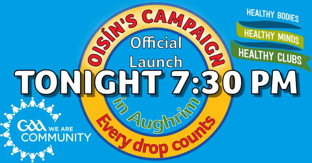 Oisín’s Campaign Launches Tonight at 7:30 PM